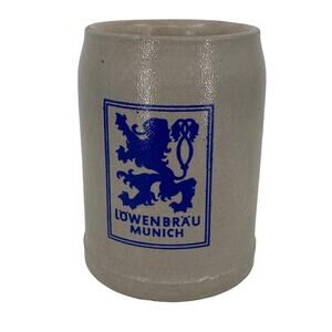 Lowenbrau Munich German Germany Beer Stein Candle .5 Liters Lion